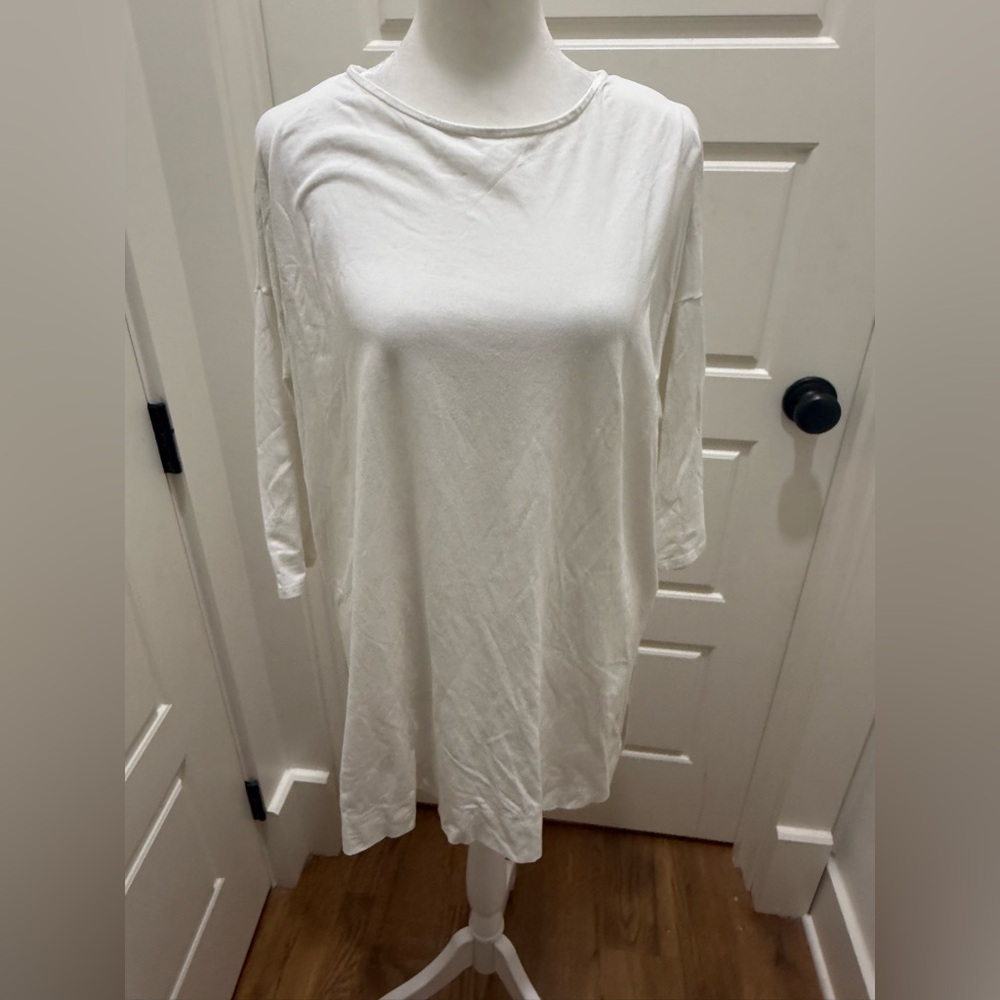 J. Jill. Luxe Supima Ballet Sleeve tunic. White. Size Medium.